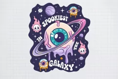 Pink Halloween Spookiest in the galaxy1 PNG Sublimation Product Image 2