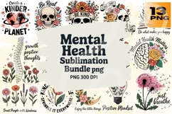 Mental Health PNG Sublimation Bundle 13 Product Image 1
