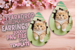 Playful Teardrop Earrings Design Art , Animals In Wall Product Image 1