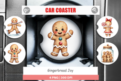 Car Coaster Gingerbread Joy Product Image 1