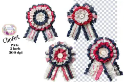Bows, Ribbon, Lace , Clipart, Ephemera, PNG, Junk Journal Product Image 1
