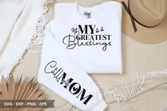 My Greatest Blessings SVG - Mother's Day Sleeve T shirt Desi Product Image 1