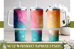 Glitter Tumbler Template, Rainbow 40 Oz Tumbler Sublimation Product Image 1