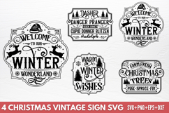 Christmas Vintage Sign SVG Product Image 1