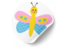 Cute butterfly sticker set colorful cartoon insects Product Image 6