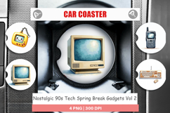 90s Tech &amp; Gadgets Car Coaster Product Image 1