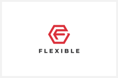 Hexagon Letter F Logo Design Vector Template Product Image 1