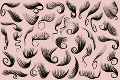 Hair Stamp, 40 Digital Baby Hair, Procreate Hair Brush Product Image 2
