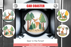 Car Coaster Forest Deer Product Image 1