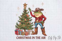 Retro Christmas Quotes Christmas in the air Sublimation PNG Product Image 2