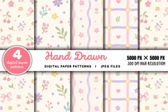 Hand Drawn Background Seamless Pattern JPG Product Image 1