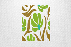 Green and Brown Leaf Abstract Embroidery Design Product Image 1