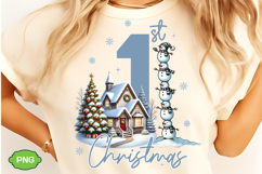 Santa Claus 1st Christmas Sublimation, first Christmas PNG Product Image 1