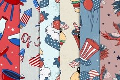 4th of July Patriotic Doodle Digital Paper Collection Product Image 2