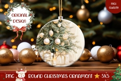 Boho Christmas Tree Ornament, Cute Winter Ornament PNG Product Image 1