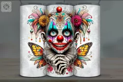4 Creepy Clown Tumbler Wrap Sublimations, 20 oz Product Image 4