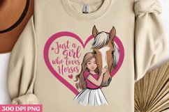 Just a Girl Who Loves Horses PNG Product Image 2