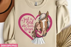 Just a Girl Who Loves Horses PNG Product Image 2