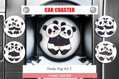 Car Coaster Hugging Panda Product Image 1