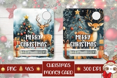 Cartoon Christmas Deer Money Card, Christmas Gift Card Product Image 1