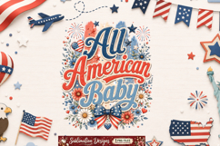 All American Baby Sublimation Design,4th of july Sublimation Product Image 2