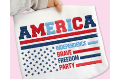 4th of July PNG, independence Day PNG, Faux Yarn Patriotic Product Image 6