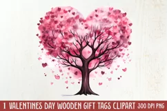 Pink Valentines Day Hearts Clipart, Valentine Hearts Clipart Product Image 1