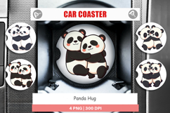 Car Coaster Hugging Panda Product Image 1