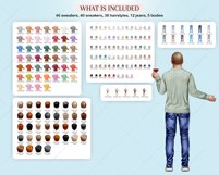 Winter Couple Clip Art, Pair in Sweaters Clipart PNG Product Image 2