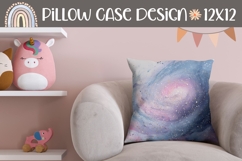 Glitter Space Pillow Case Design, Galaxy Pillow Template Product Image 1