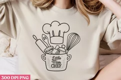 .Little miss Chef PNG, Cooking Sublimation PNG Product Image 2