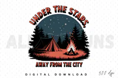 Under The Stars Away From The City PNG, Night Sky PNG Product Image 1