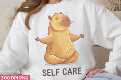Self Care PNG, Funny Capybara Sublimation PNG Product Image 2