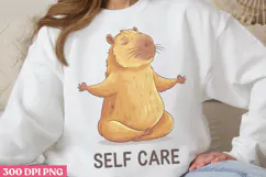 Self Care PNG, Funny Capybara Sublimation PNG Product Image 2