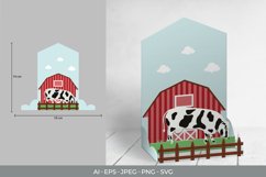Grazing Cow at The Farm 3D Pop Up Layered Template Product Image 1
