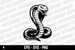 Illustration of snake in monochrome style. Viper snake Product Image 1
