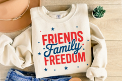 Friends Family Freedom svg | 4th of july Svg | Shirt Svg Product Image 2