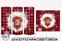 Christmas tumbler, Highland cow sublimation Product Image 1