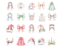 Christmas Accessories Clipart, Vintage PNG Product Image 2