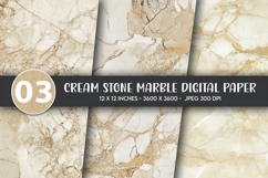 Cream Stone Marble Digital Paper Product Image 1