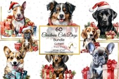 Christmas Dogs Clipart bundle, Dog breeds in Christmas Product Image 1
