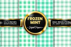 Frozen Mint Gingham Digital Papers 04 Variations Product Image 1