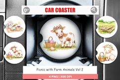 Car Coaster Picnic with Farm Animal Product Image 1