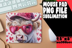 Watercolor Cow Love Mouse Pad Product Image 1