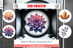 Car Coaster Metallic Botanicals Product Image 1