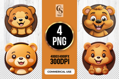 Cute Baby Bear Clipart Sublimation PNG Product Image 1