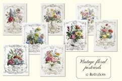 Vintage Floral Postcards, Ephemera Pack Product Image 1