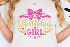 Birthday Girl Svg, Coquette Birthday Svg, Birthday Bow Svg. Product Image 2