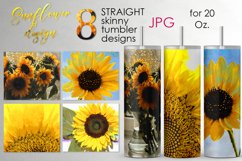 Sublimation Sunflower Straight Skinny tumbler design bundle Product Image 1