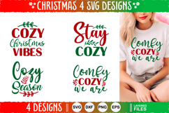 4 Christmas SVG Designs, Christmas SVG Cut file design Product Image 1